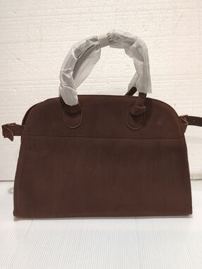 Classic Brown Laptop Bag with Metal Buckle